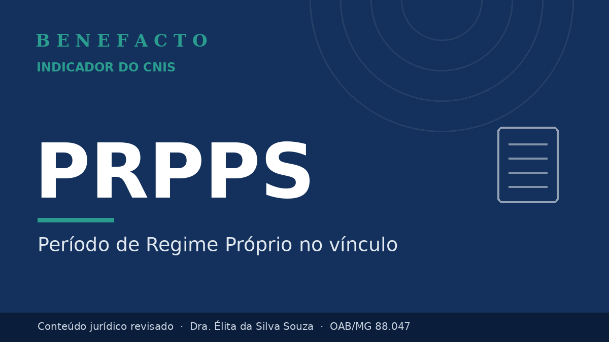 PRPPS no CNIS: o que significa e como regularizar
