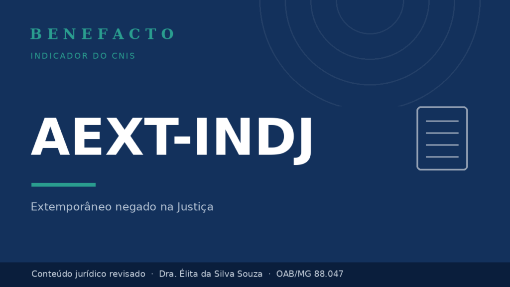 AEXT-INDJ no CNIS: o que significa e o que fazer