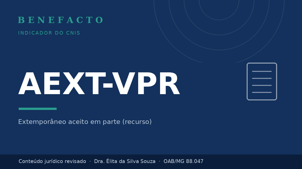 AEXT-VPR no CNIS: o que significa