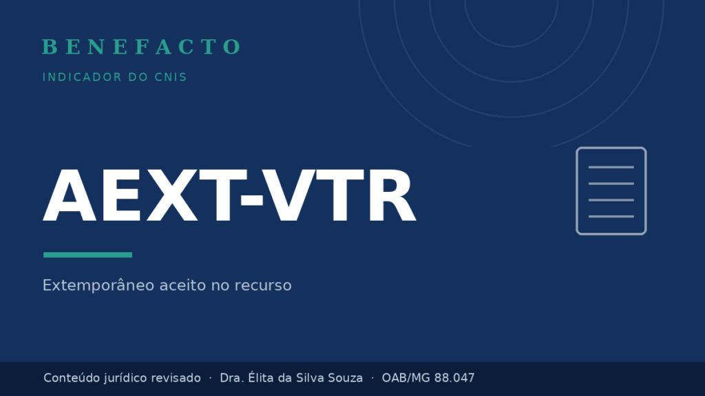 AEXT-VTR no CNIS: o que significa