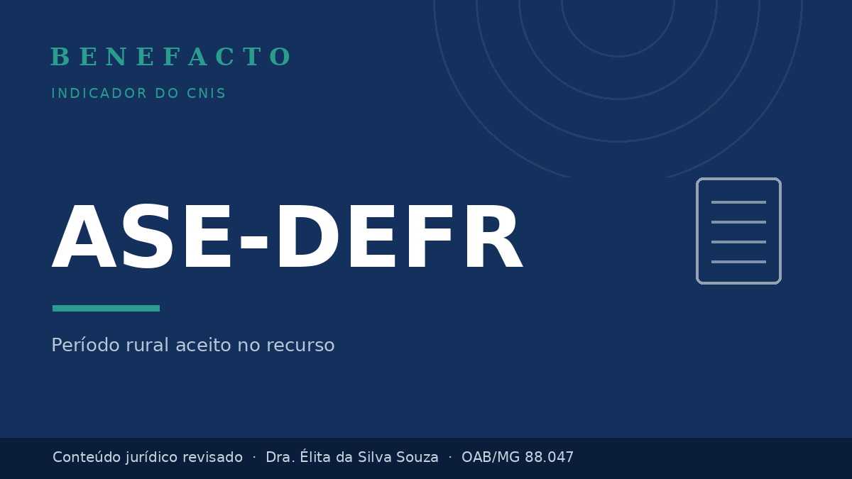ASE-DEFR no CNIS: o que significa