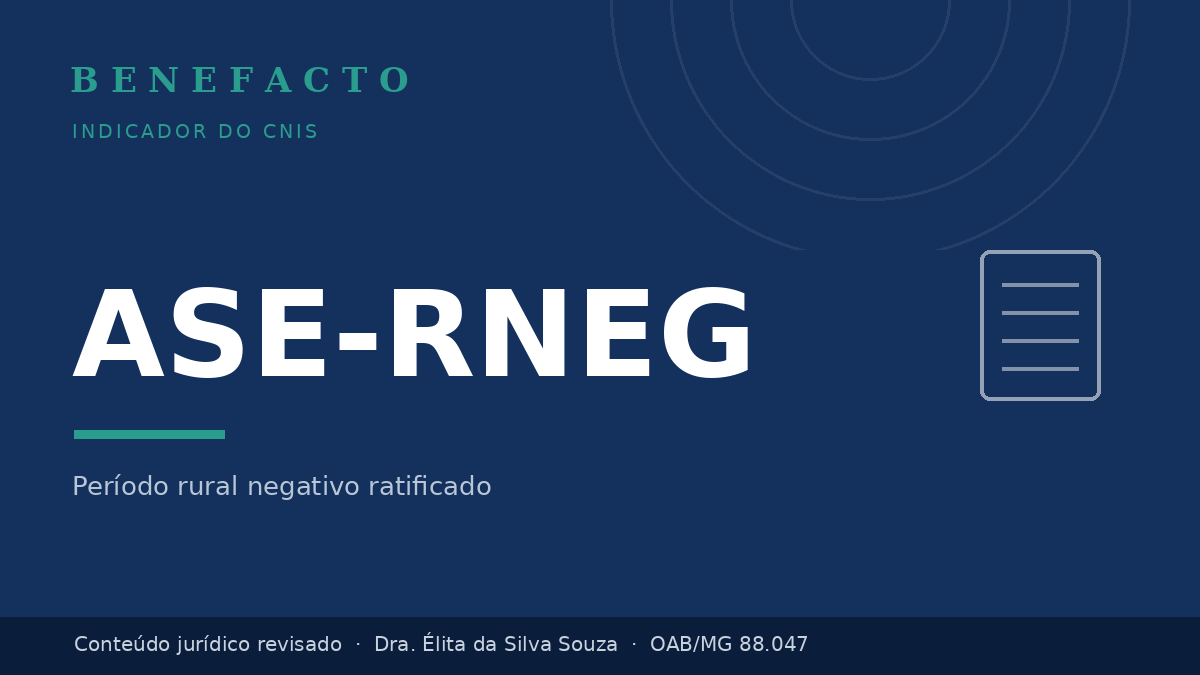 ASE-RNEG no CNIS: o que significa