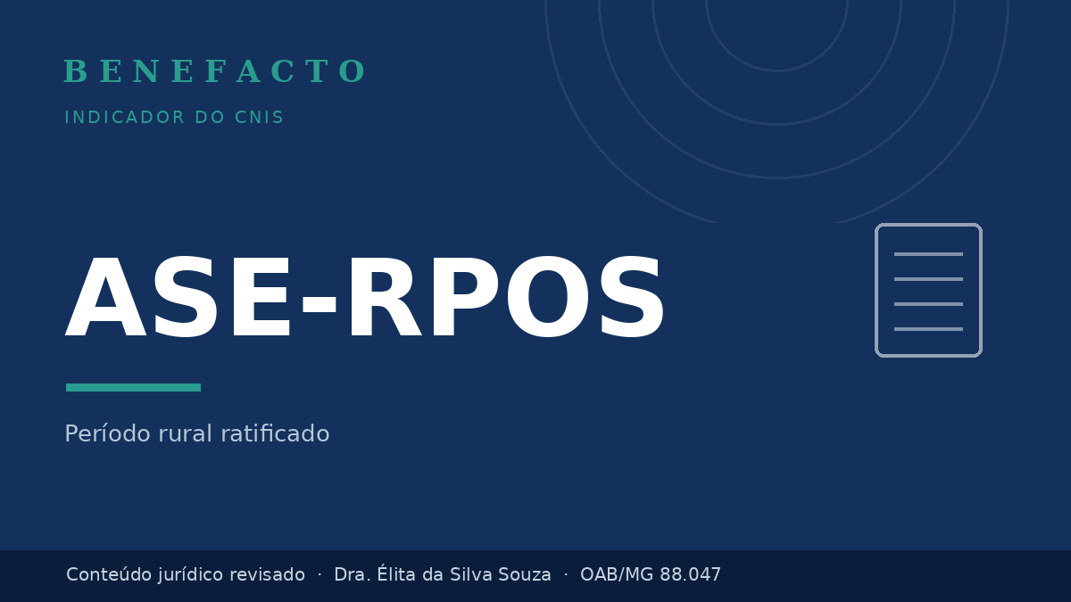 ASE-RPOS no CNIS: o que significa