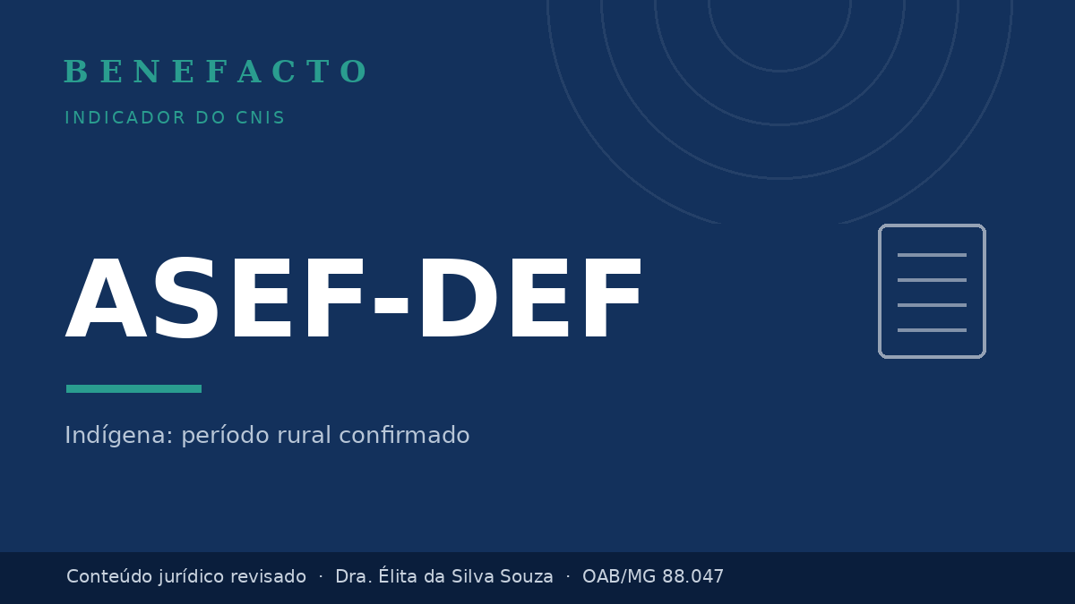 ASEF-DEF no CNIS: o que significa