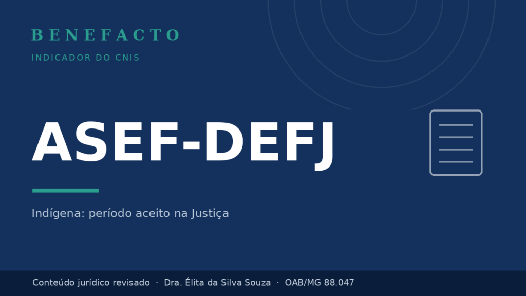 ASEF-DEFJ no CNIS: o que significa