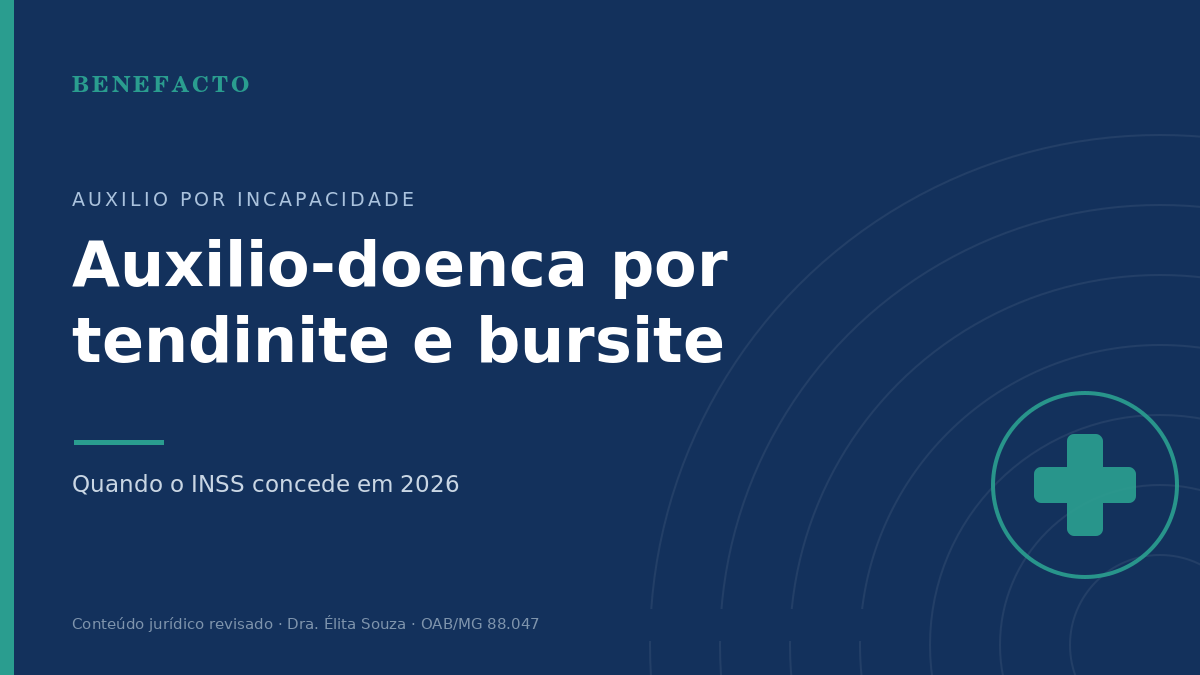 Auxílio-Doença por Tendinite e Bursite: Quando o INSS Concede em 2026