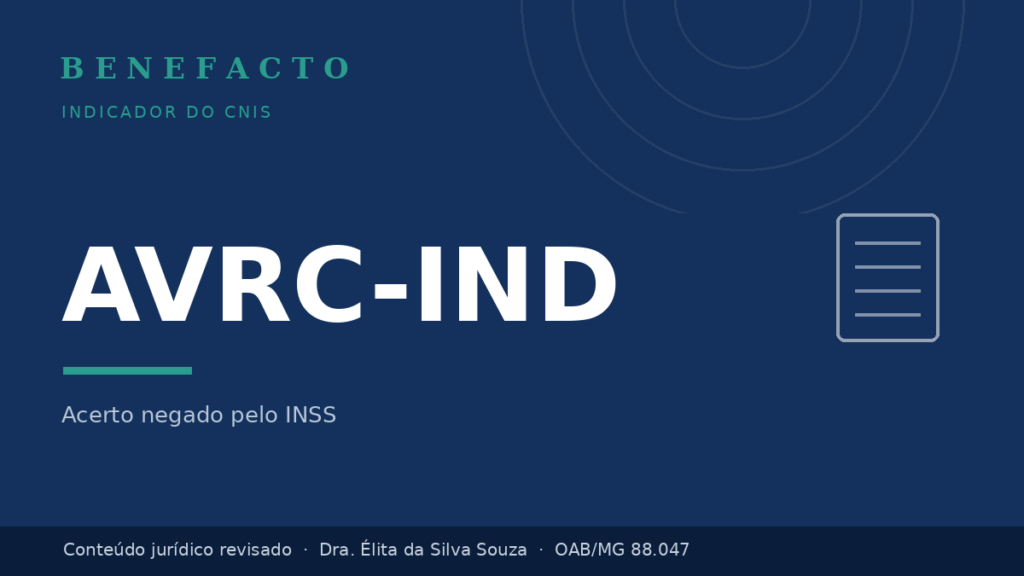 AVRC-IND no CNIS: o que significa e o que fazer