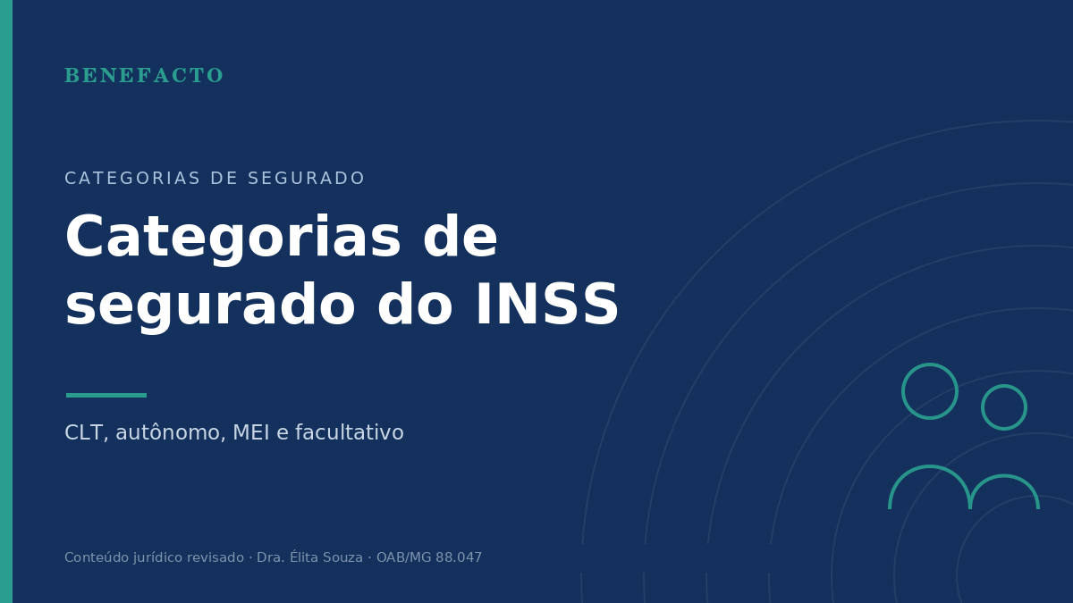 Categorias de Segurado do INSS em 2026: CLT, Autônomo, MEI e Facultativo