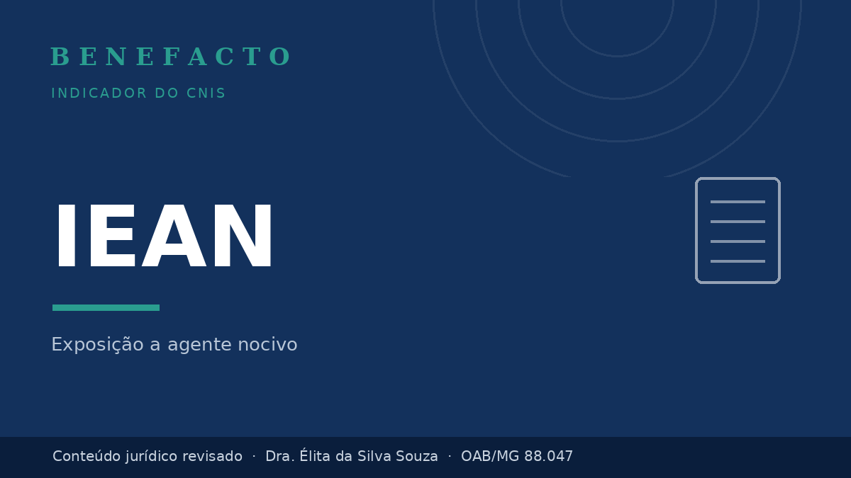 IEAN no CNIS: o que significa e o que fazer