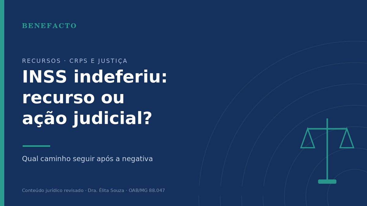 INSS Indeferiu: Recurso Administrativo ou Ação Judicial?