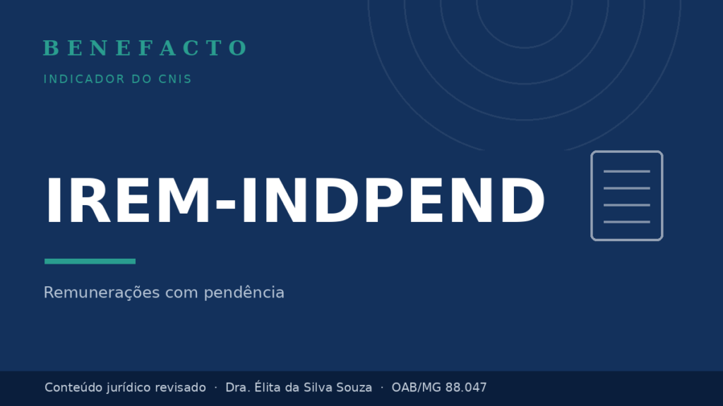 IREM-INDPEND no CNIS: o que significa e o que fazer