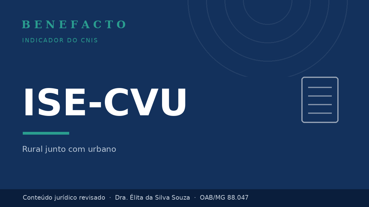 ISE-CVU no CNIS: o que significa e o que fazer