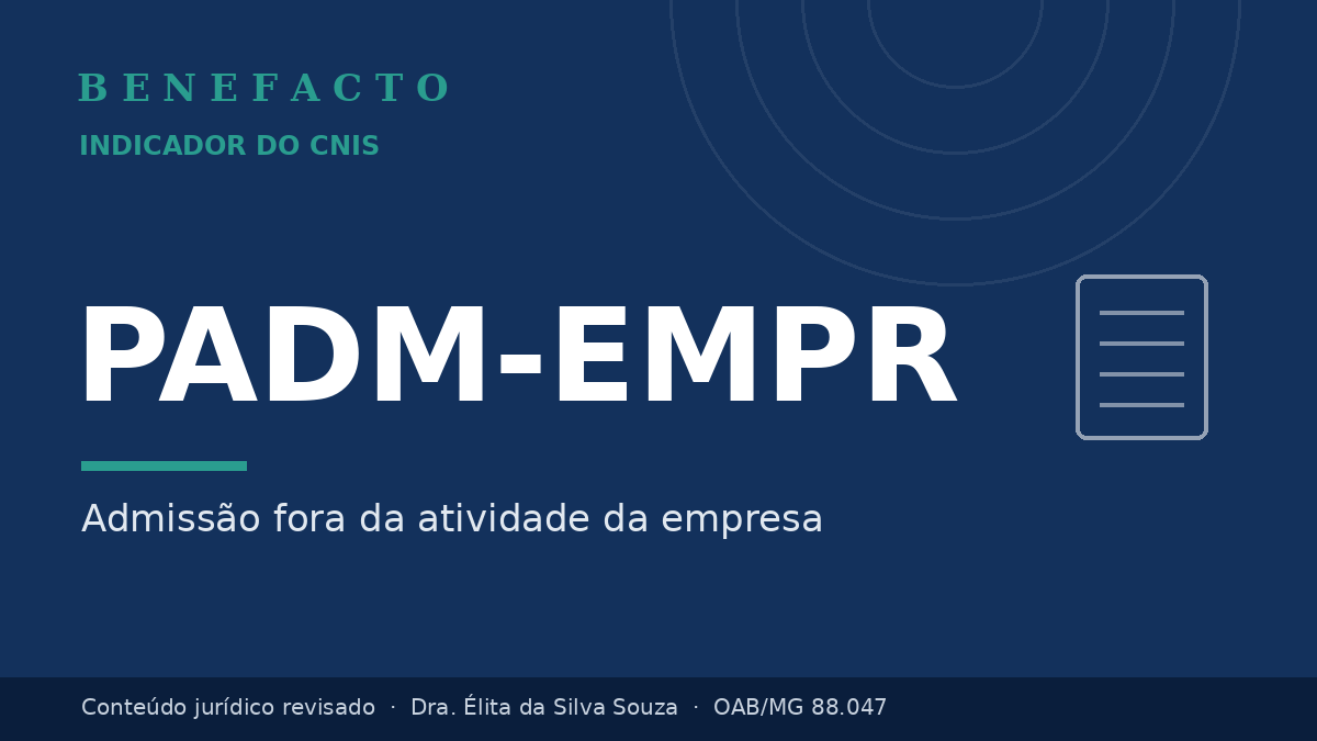 PADM-EMPR no CNIS: o que significa e como regularizar