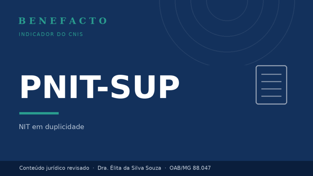 PNIT-SUP no CNIS: o que significa e como regularizar