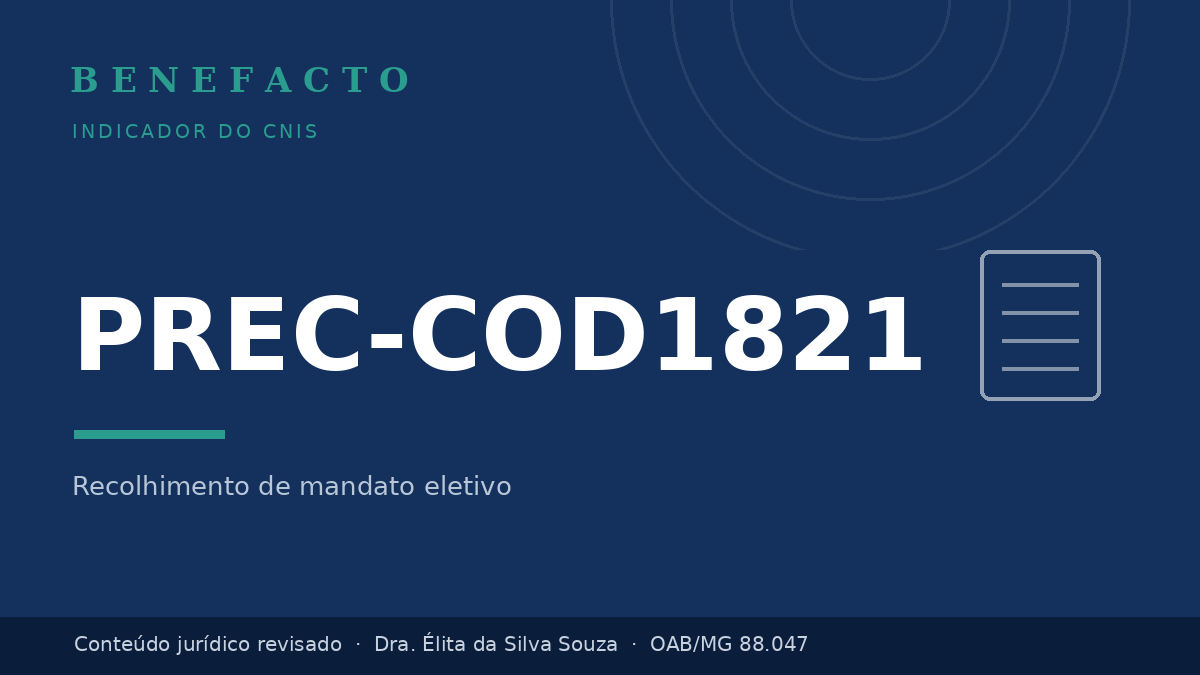 PREC-COD1821 no CNIS: o que significa e como regularizar