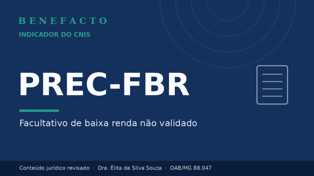 PREC-FBR no CNIS