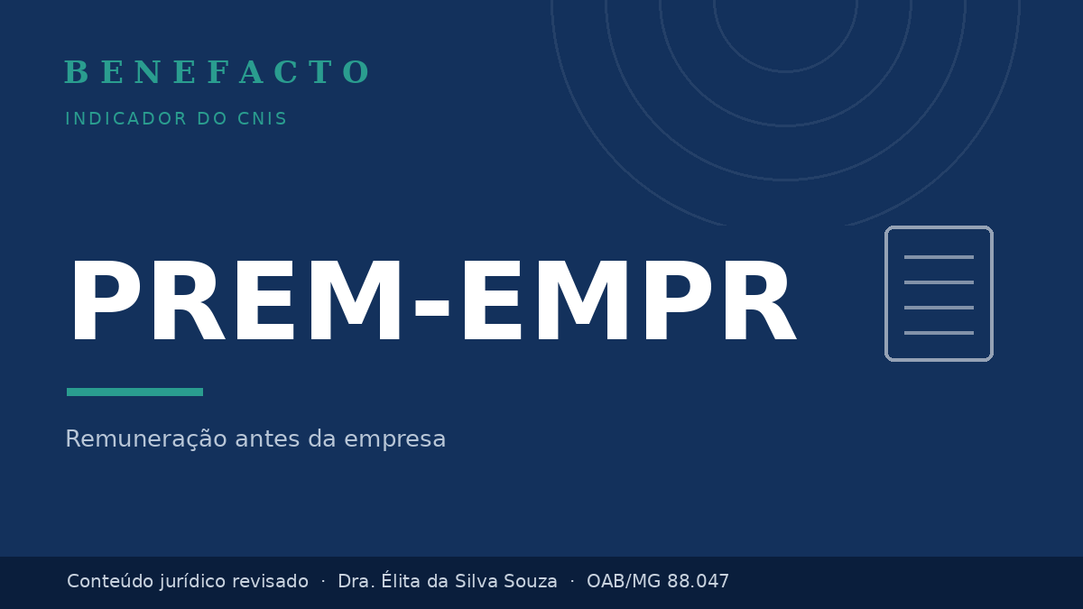 PREM-EMPR no CNIS: o que significa e como regularizar