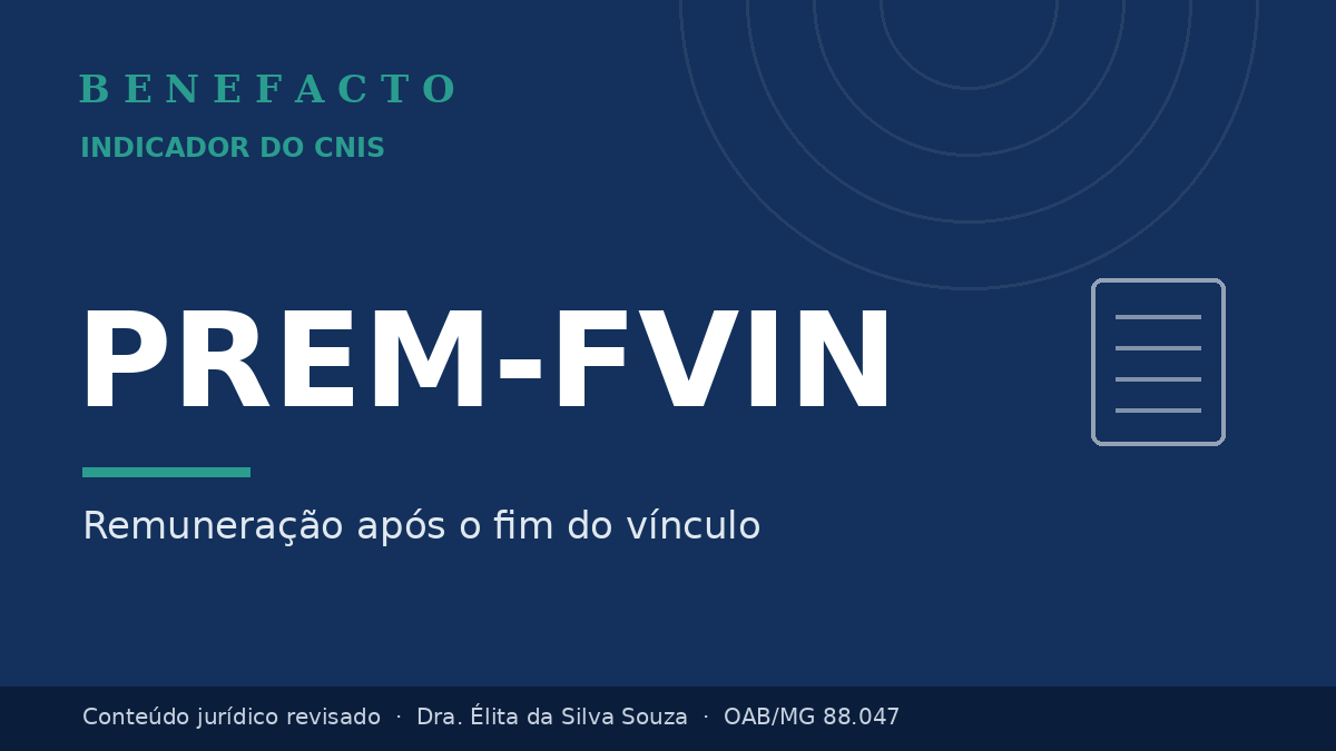 PREM-FVIN no CNIS: o que significa e como regularizar