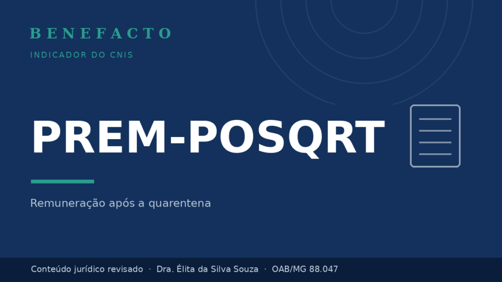 PREM-POSQRT no CNIS: o que significa e como regularizar