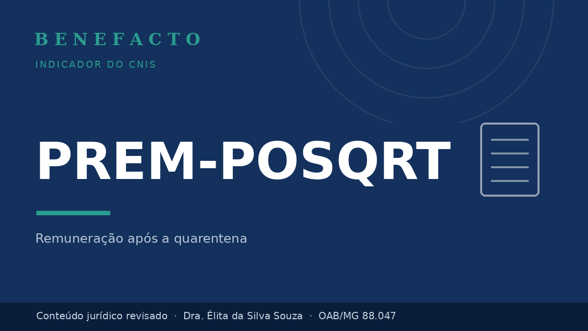PREM-POSQRT no CNIS: o que significa e como regularizar