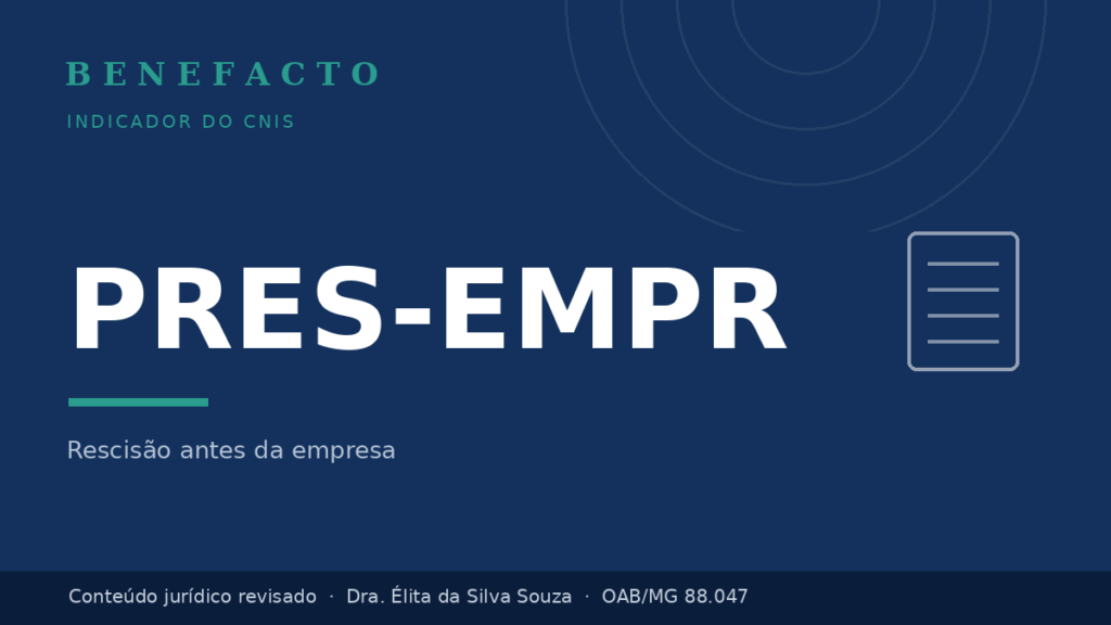 PRES-EMPR no CNIS: o que significa e como regularizar