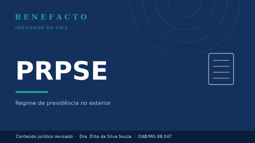 PRPSE no CNIS: o que significa e como regularizar