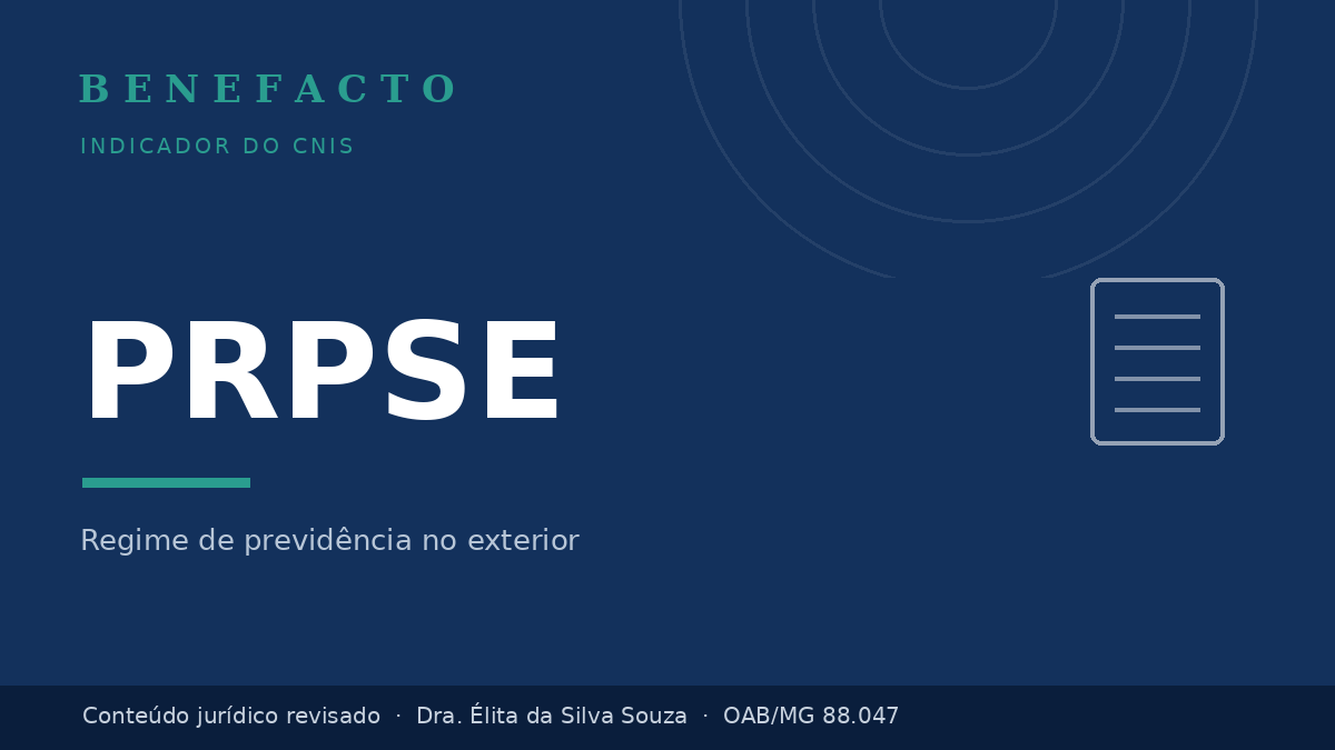 PRPSE no CNIS: o que significa e como regularizar