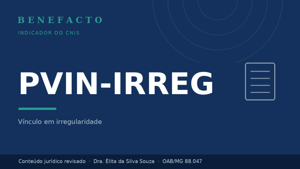 PVIN-IRREG no CNIS: o que significa e como regularizar
